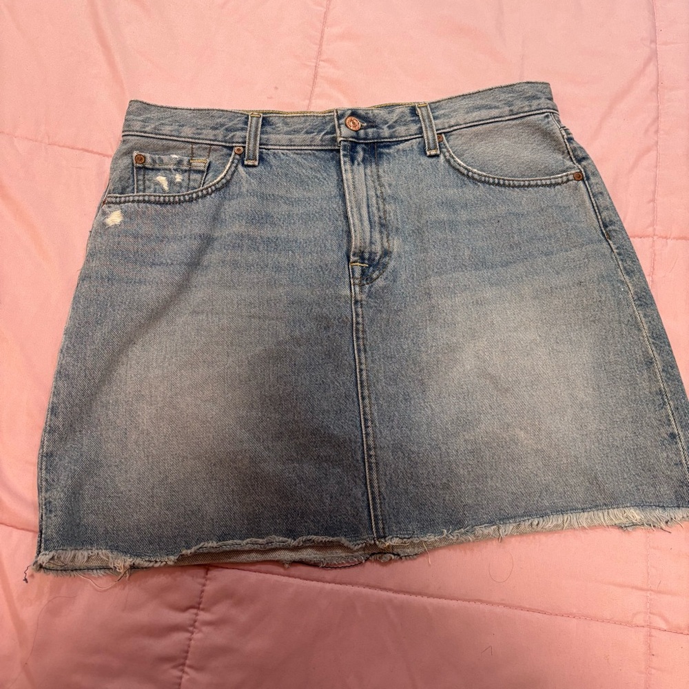 7 for all Mankind denim skirt  size 31